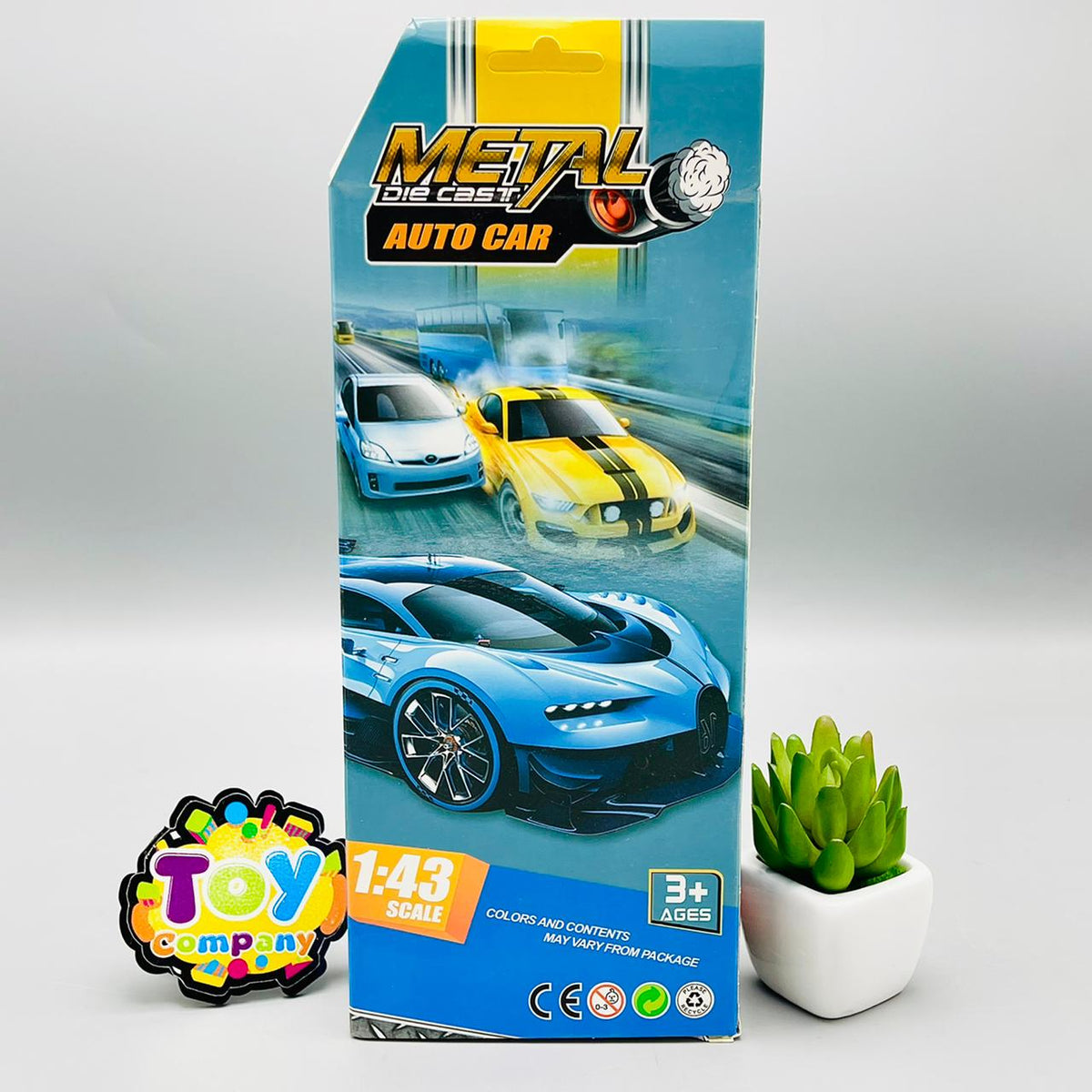 Diecast 1:43 Scale Pack of 4 Metal Cars