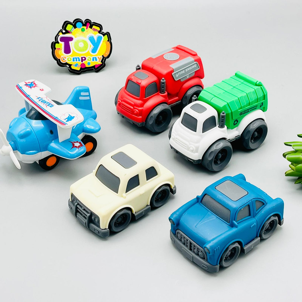 Premium Cartoon Friction Vehicles Pack of 5