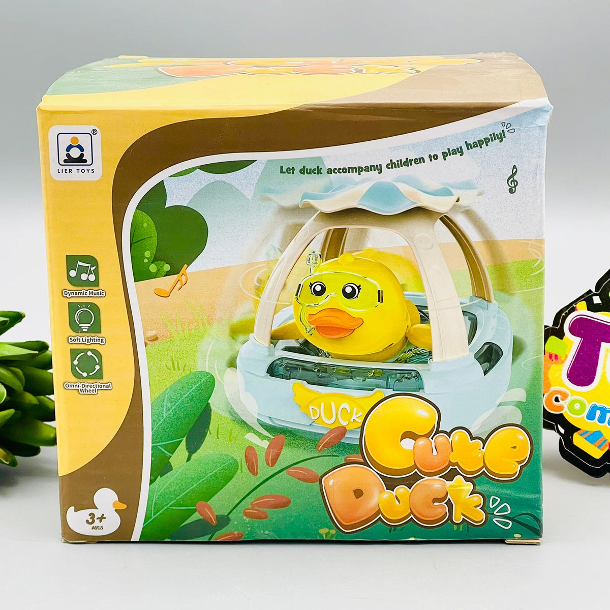 2-in-1 Battery Operated Cute Duck Toy