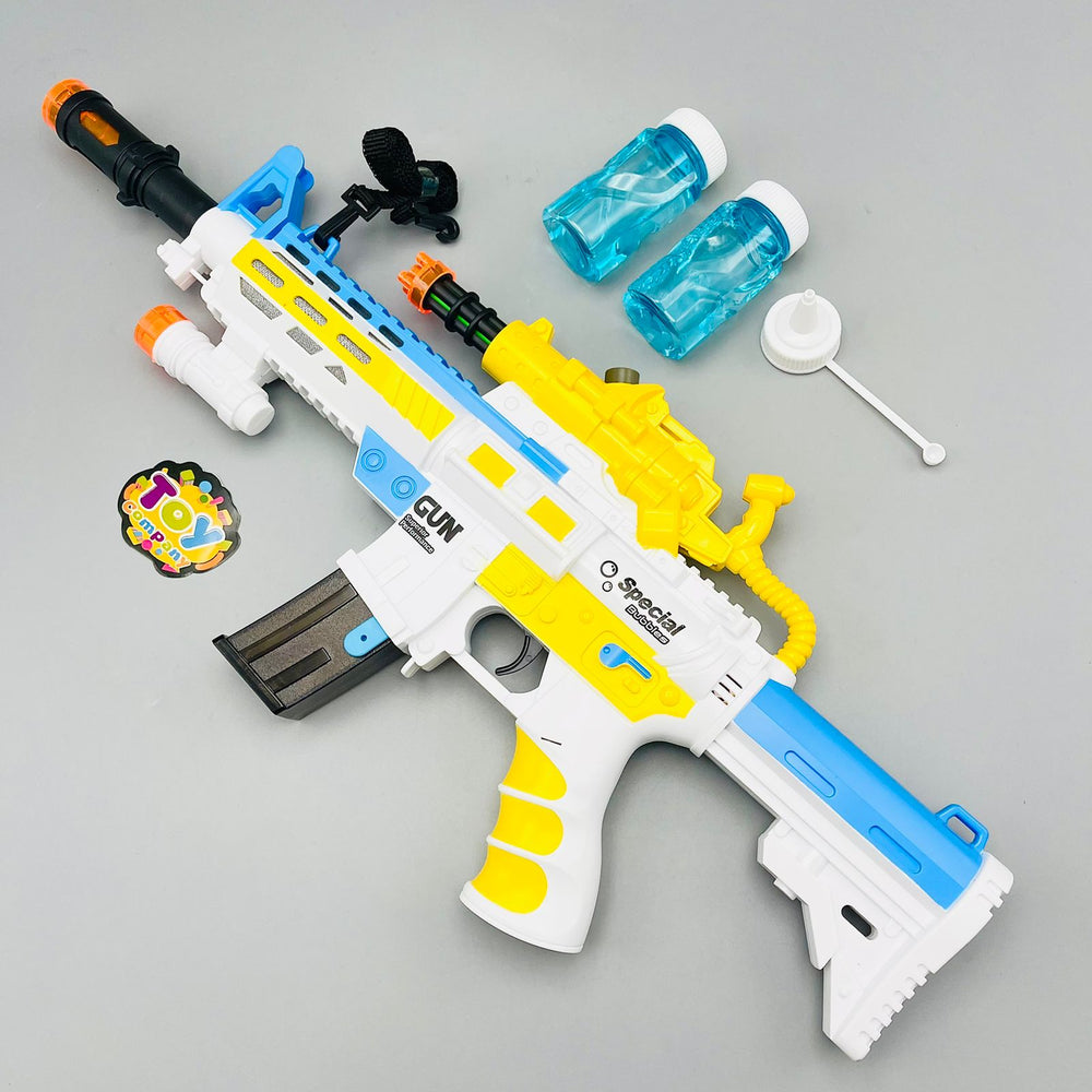 Premium Bubble Shoot Gun with Flashing Lights & Sound