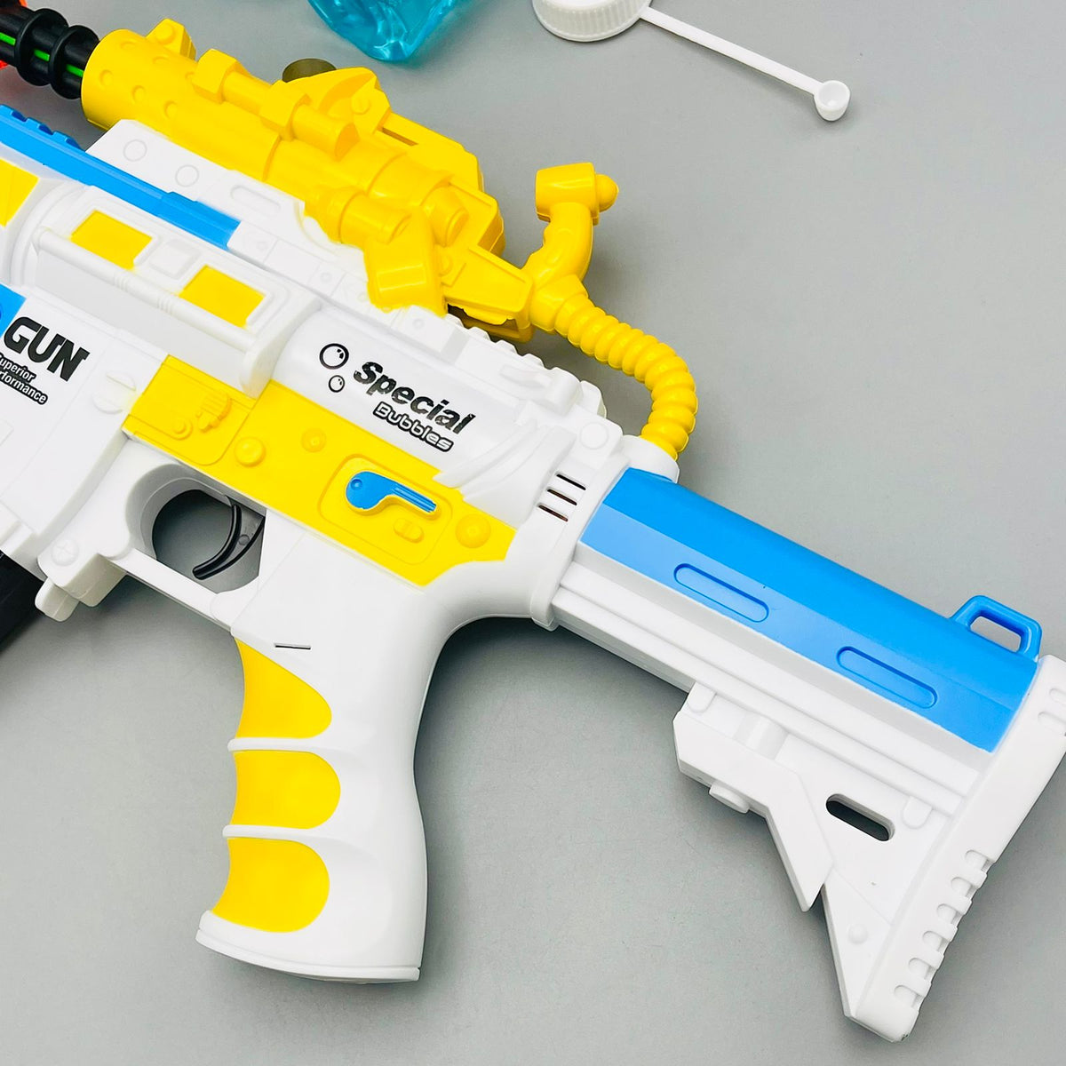 Premium Bubble Shoot Gun with Flashing Lights & Sound