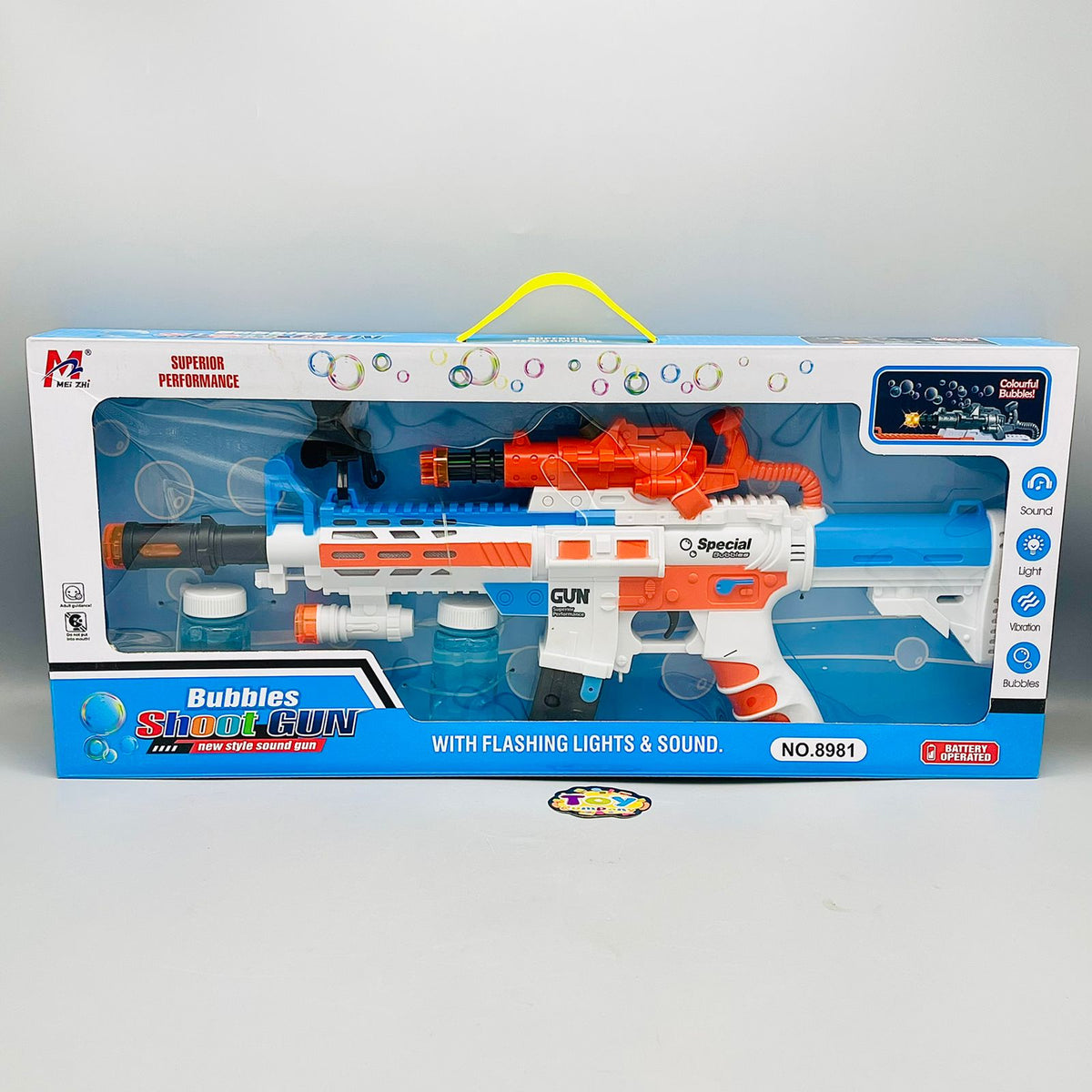 Premium Bubble Shoot Gun with Flashing Lights & Sound
