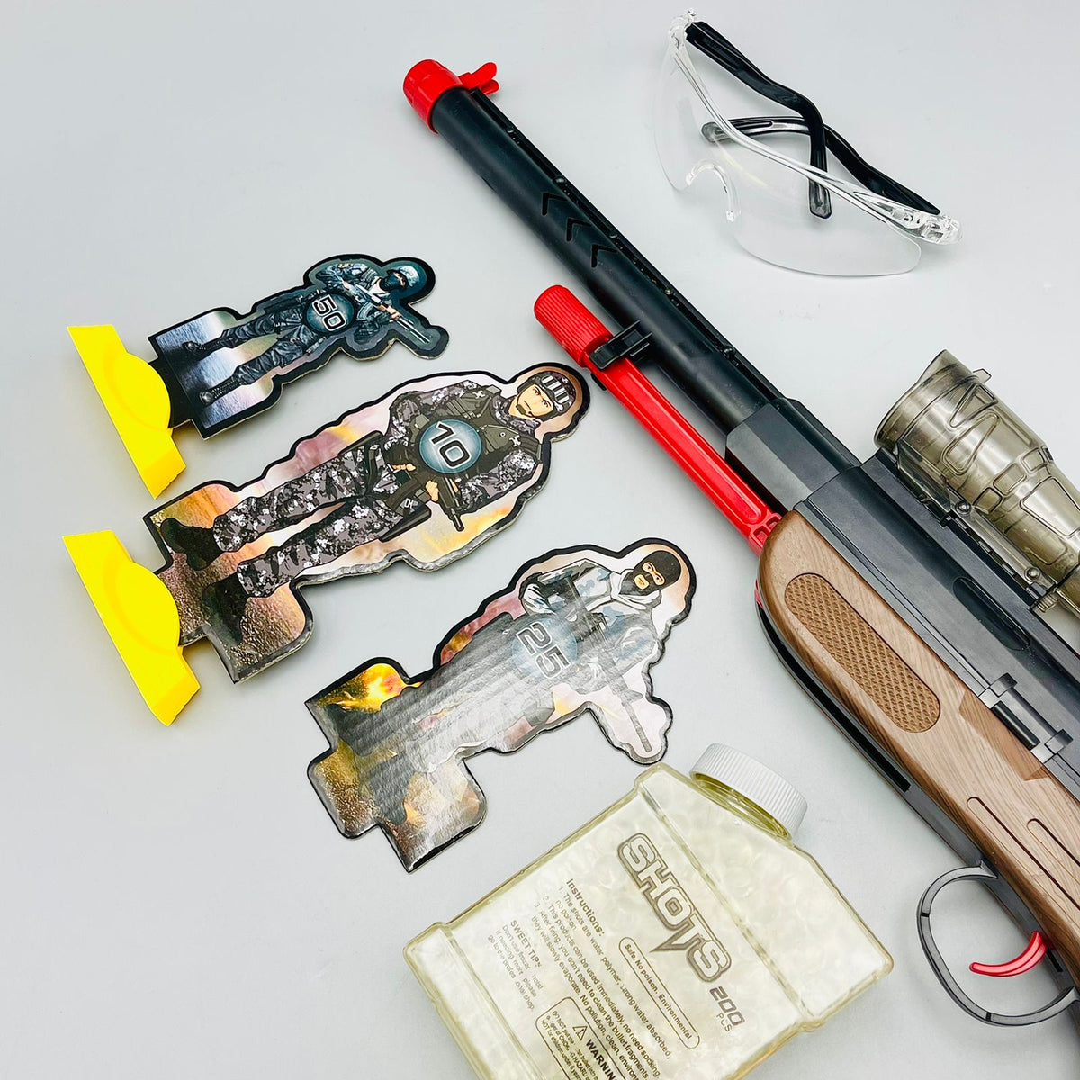 Dual-Mode Shot Gun with Water Crystal Bullets Soft Darts