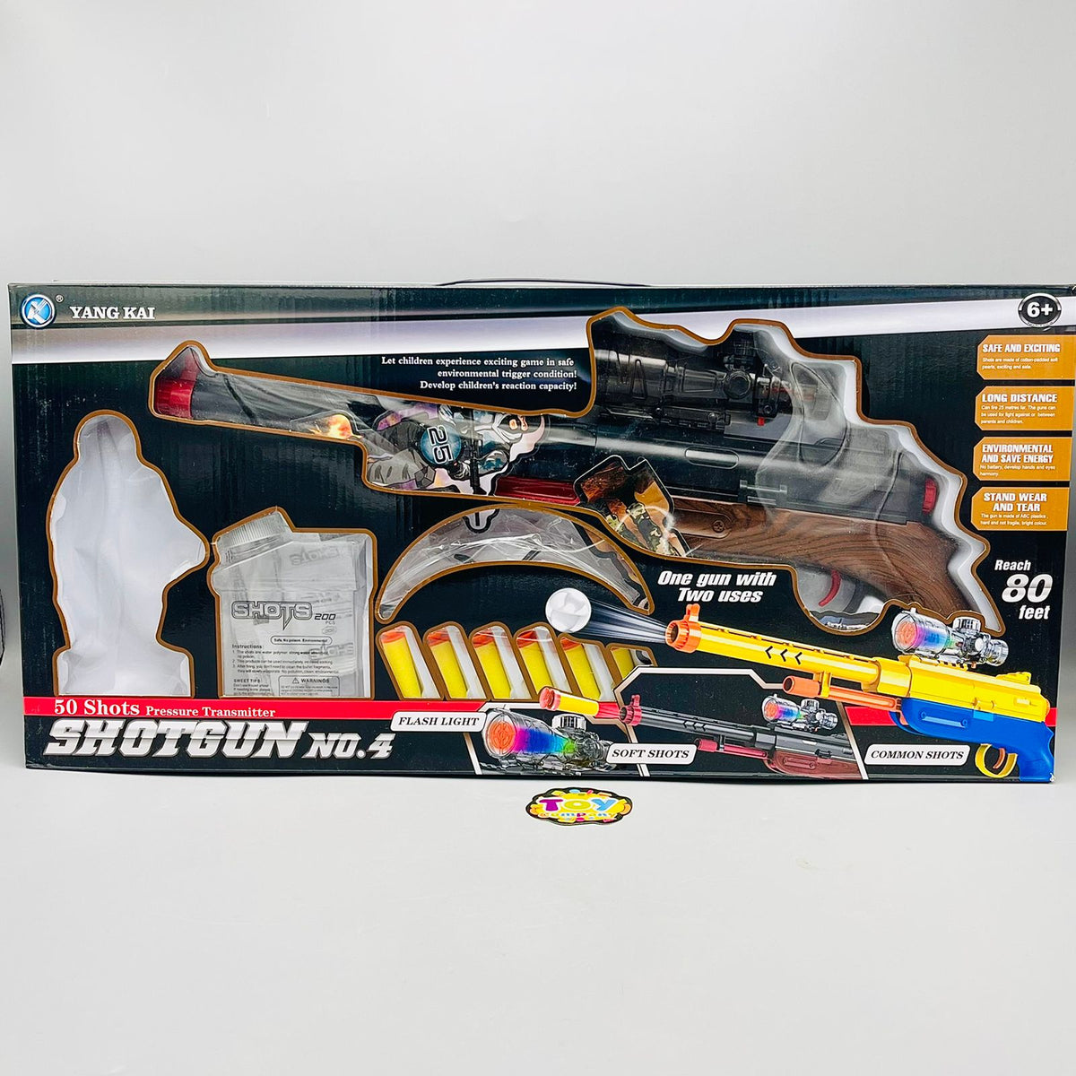2-in-1 Shot Gun with Water Crystal Bullets & Soft Darts