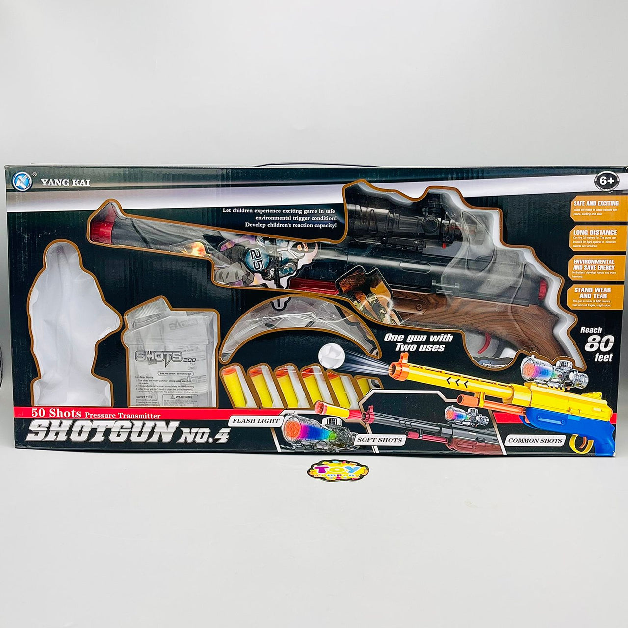 2-in-1 Shot Gun with Water Crystal Bullets & Soft Darts