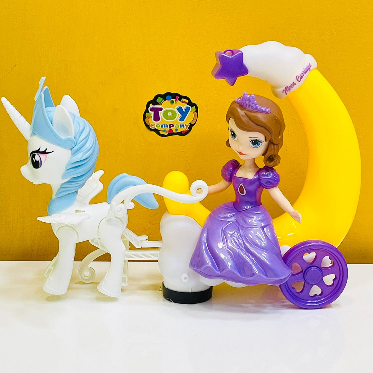 Princess Unicorn Moon Carriage with Light & Music
