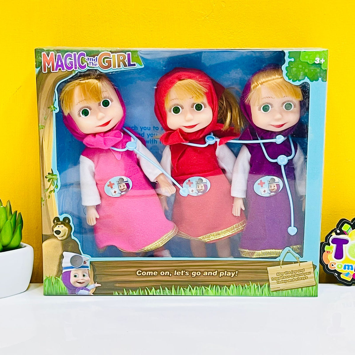 Magic & The Girl Masha Doll - Pack of 3