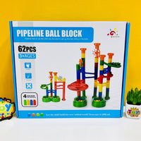 62Pcs Marble Run Pipeline Toys Set