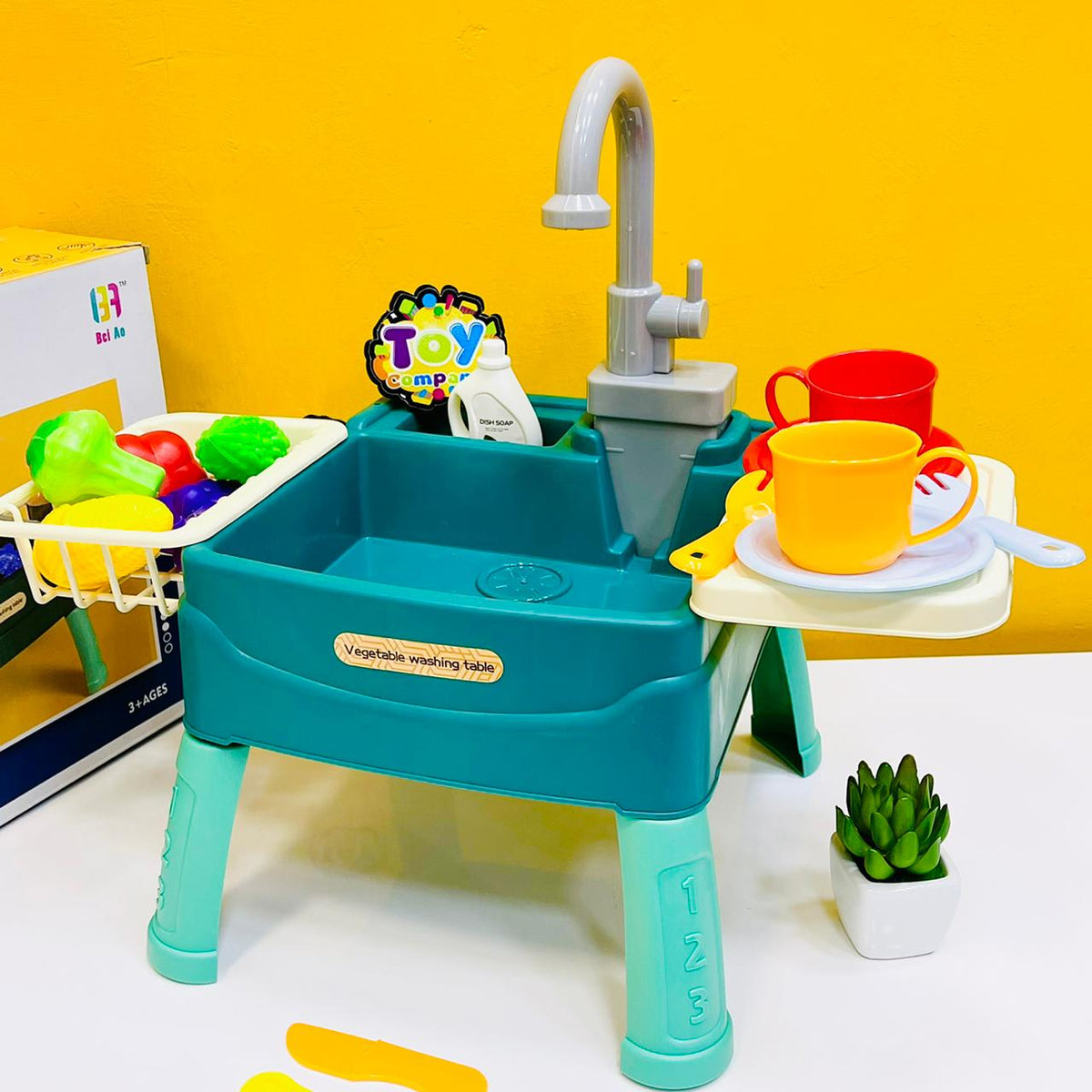 23Pcs Washing Vegetables Play Sink Table