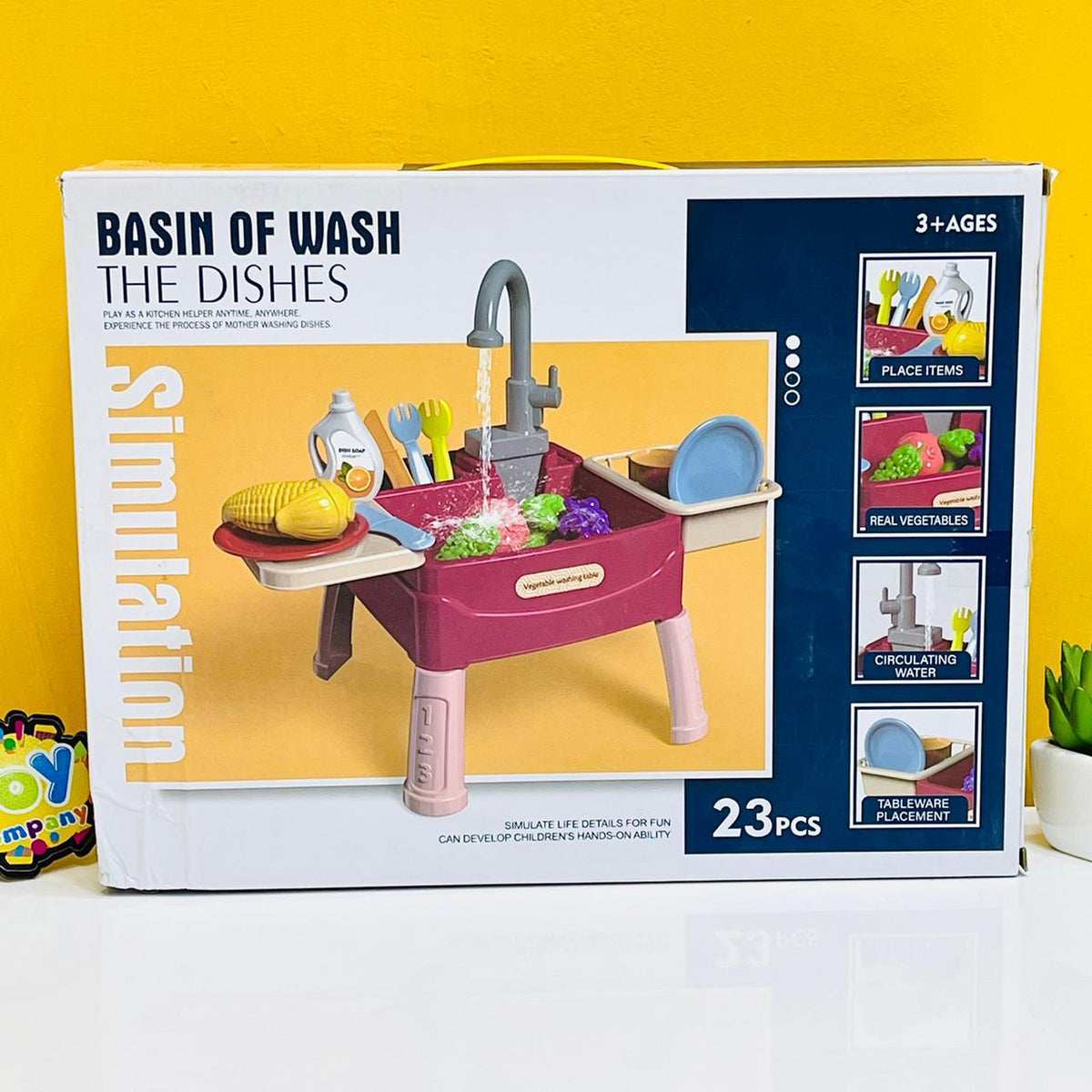 23Pcs Washing Vegetables Play Sink Table