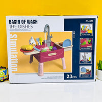 23Pcs Washing Vegetables Play Sink Table
