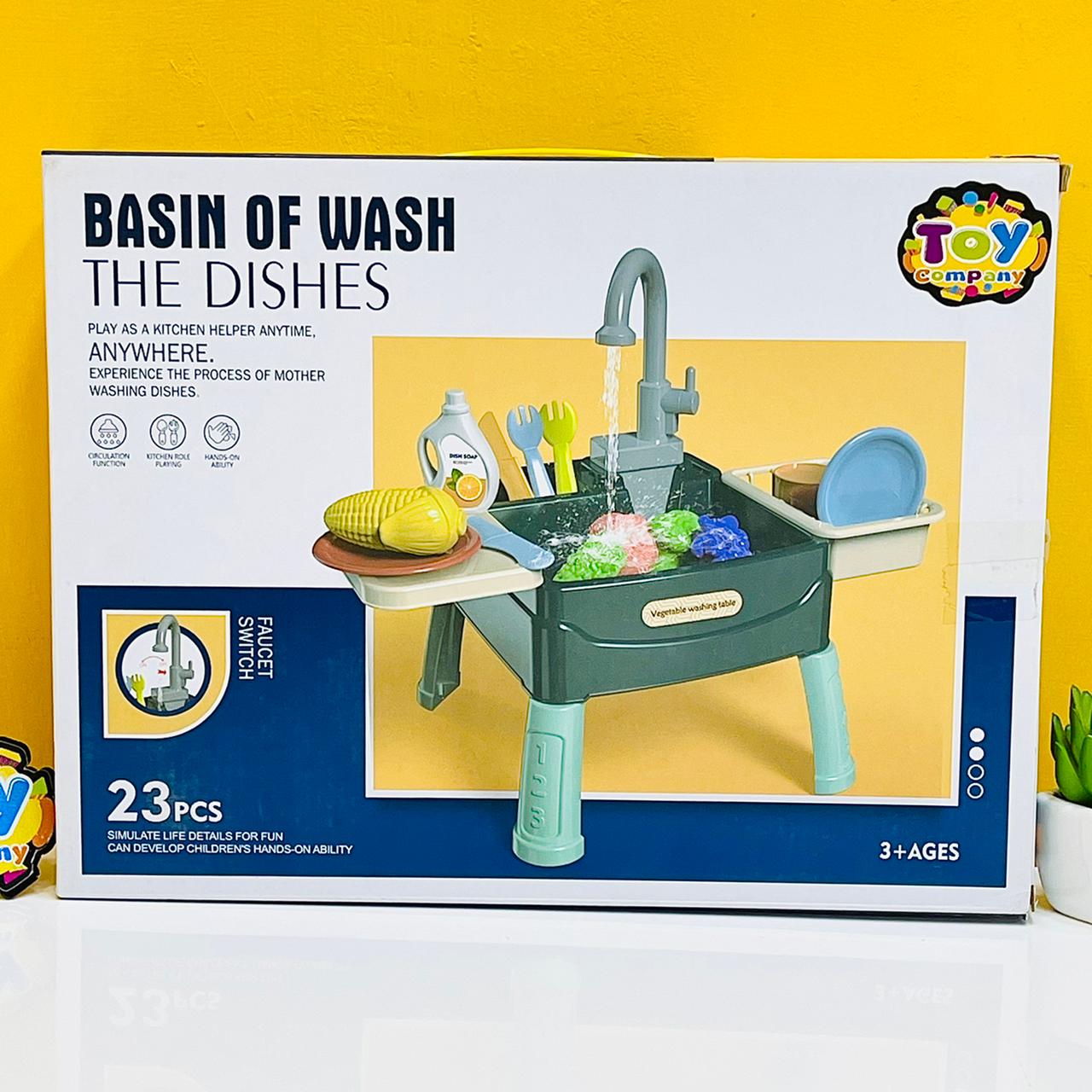 23Pcs Washing Vegetables Play Sink Table