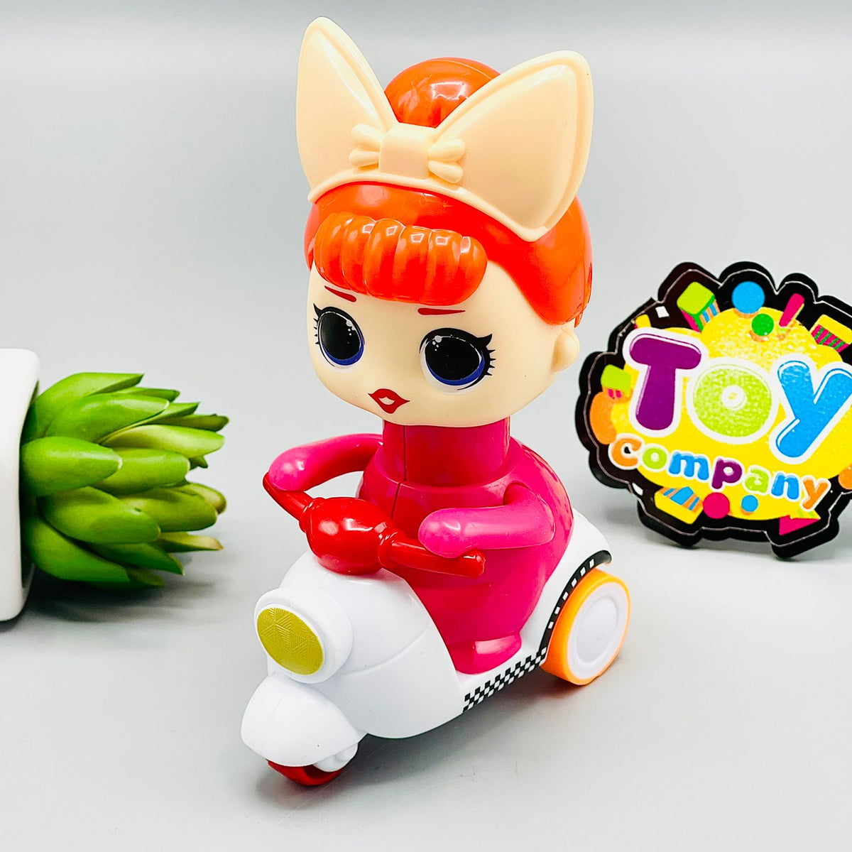 Press & Go Friction Girl Scooter