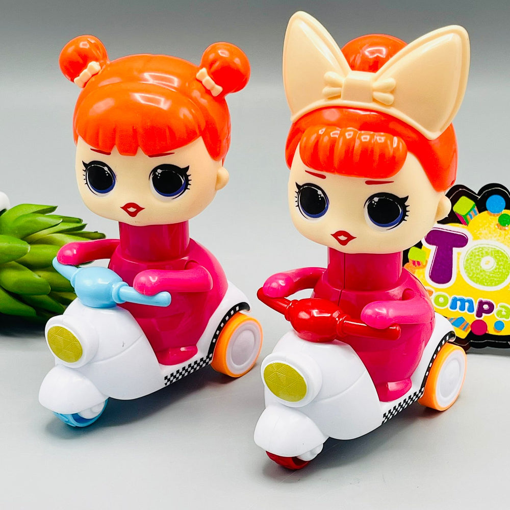 Press & Go Friction Girl Scooter