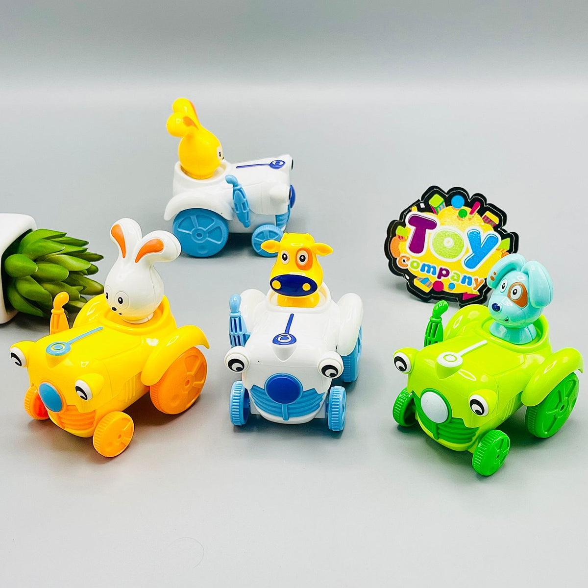 Cute Cartoon Friction Powered Animal Car