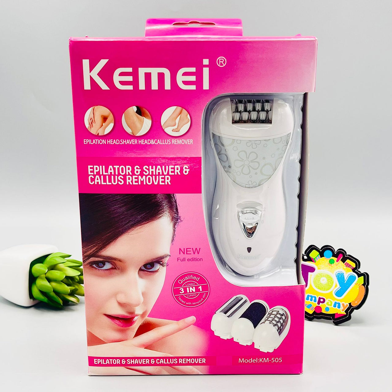 Kemei 3-in-1 Rechargeable Cordless Epilator Hair Remover