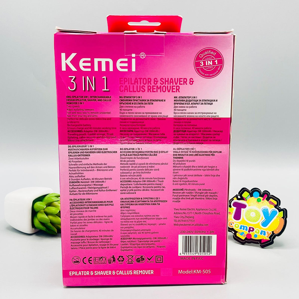Kemei 3-in-1 Rechargeable Cordless Epilator Hair Remover