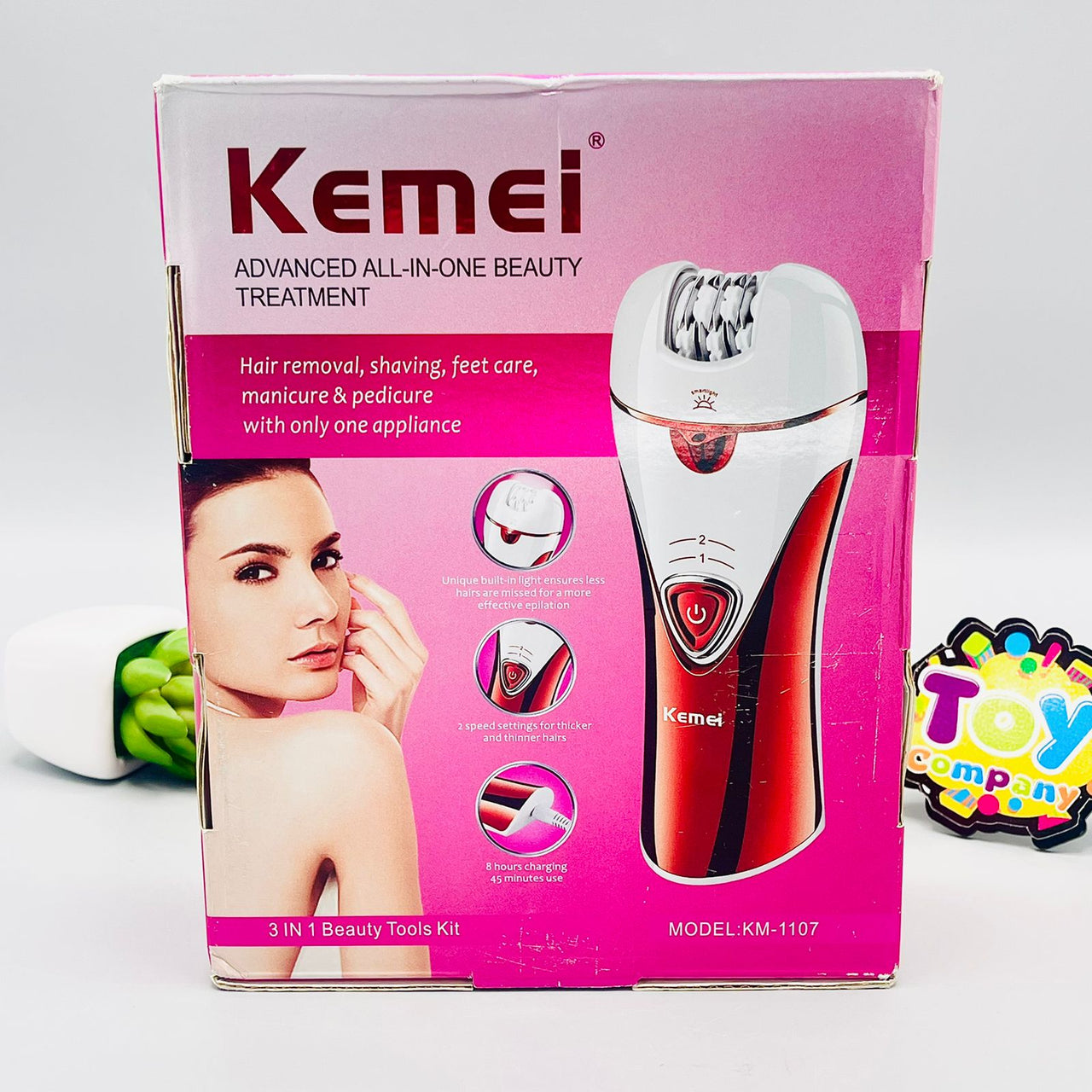 Kemei 3-in-1 Rechargeable Beauty Treatment