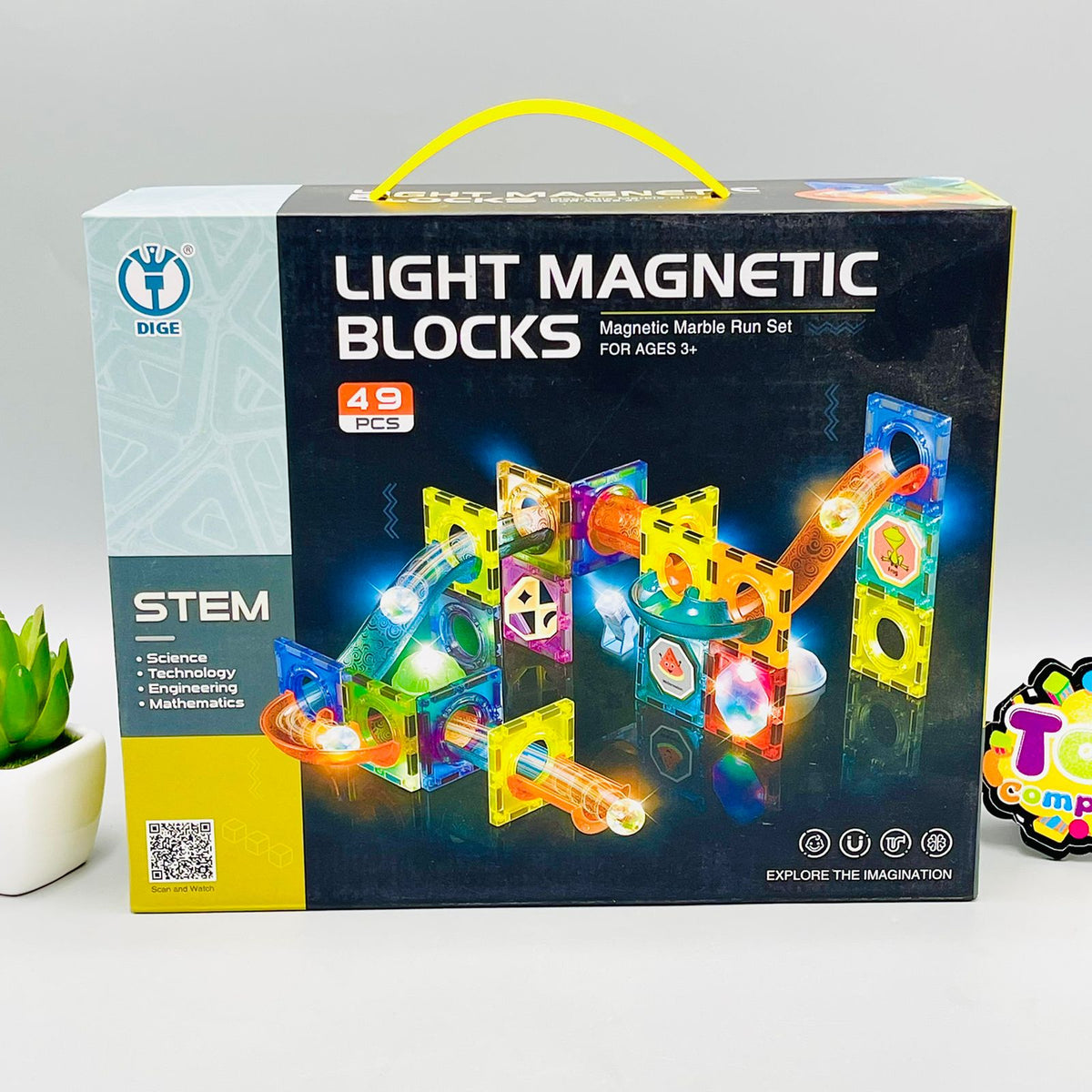 49Pcs Magic Light Magnetic Blocks