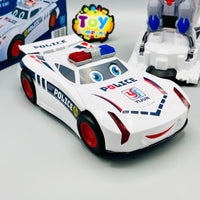 2-in-1 Robot Transformer Police Car