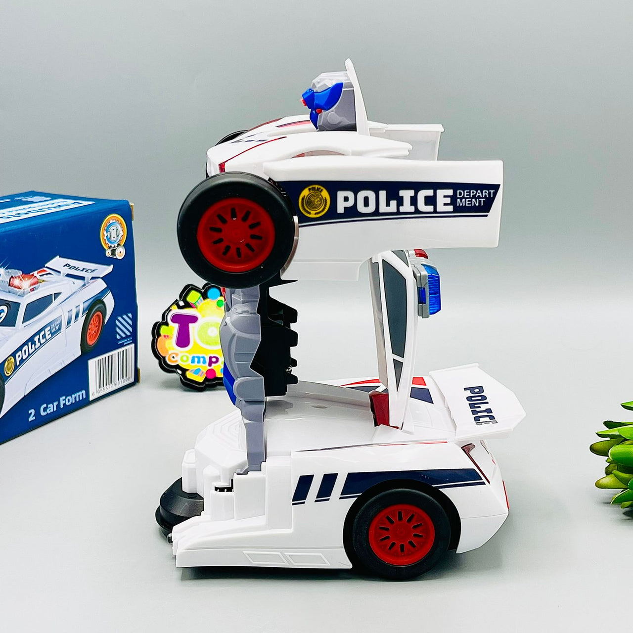 2-in-1 Robot Transformer Police Car
