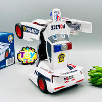 2-in-1 Robot Transformer Police Car