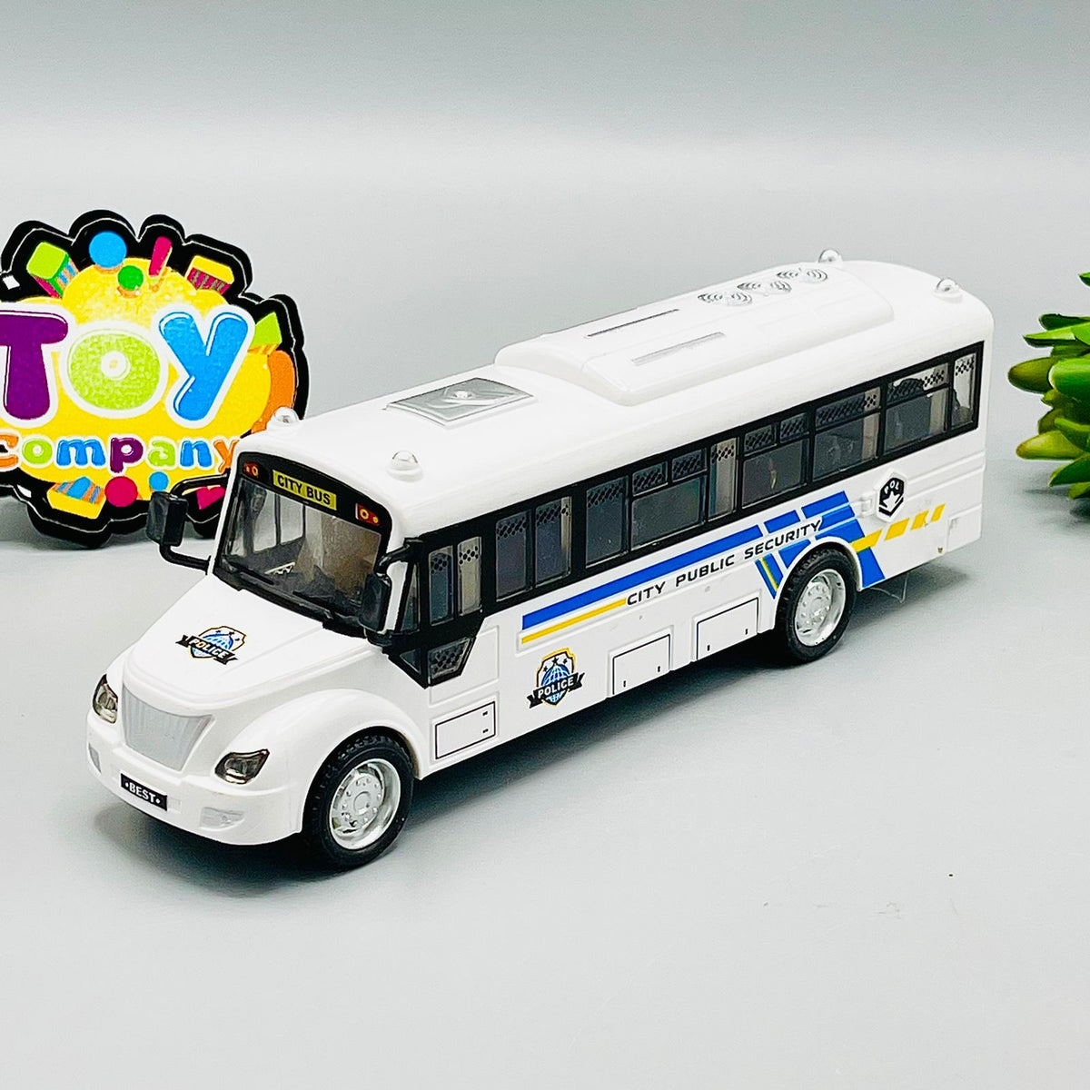 Friction Bus with Openable Door, Lights and Sound - Assortment