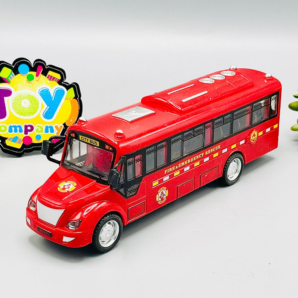 Friction Bus with Openable Door, Lights and Sound - Assortment