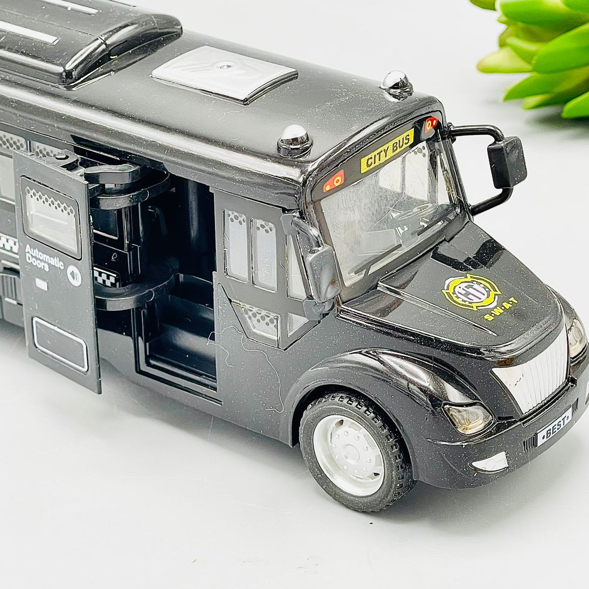 Friction Bus with Openable Door, Lights and Sound - Assortment