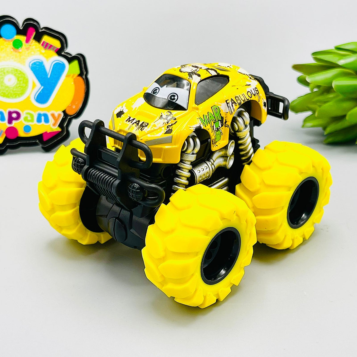 Diecast Friction Powered Big Wheels Car