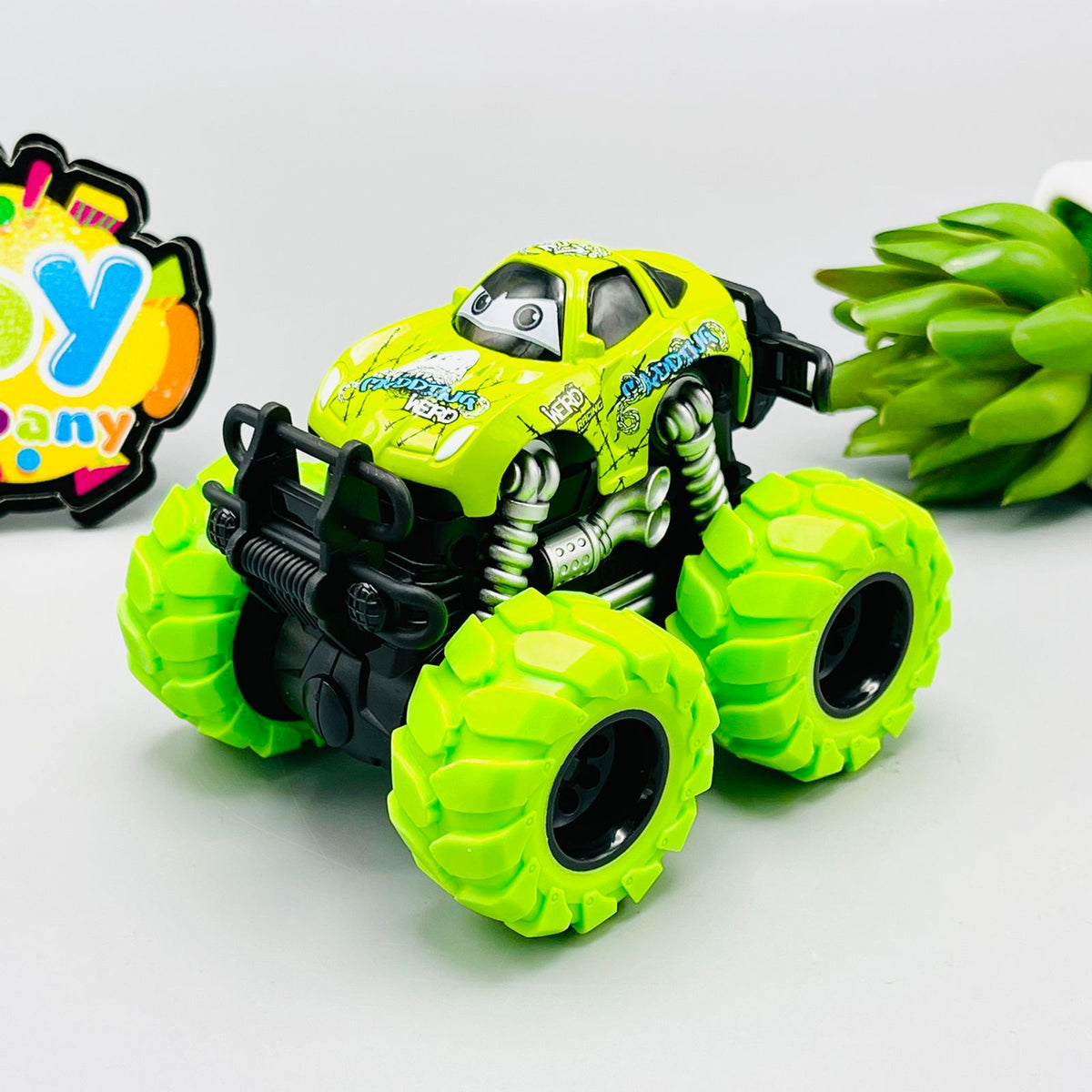 Diecast Friction Powered Big Wheels Car
