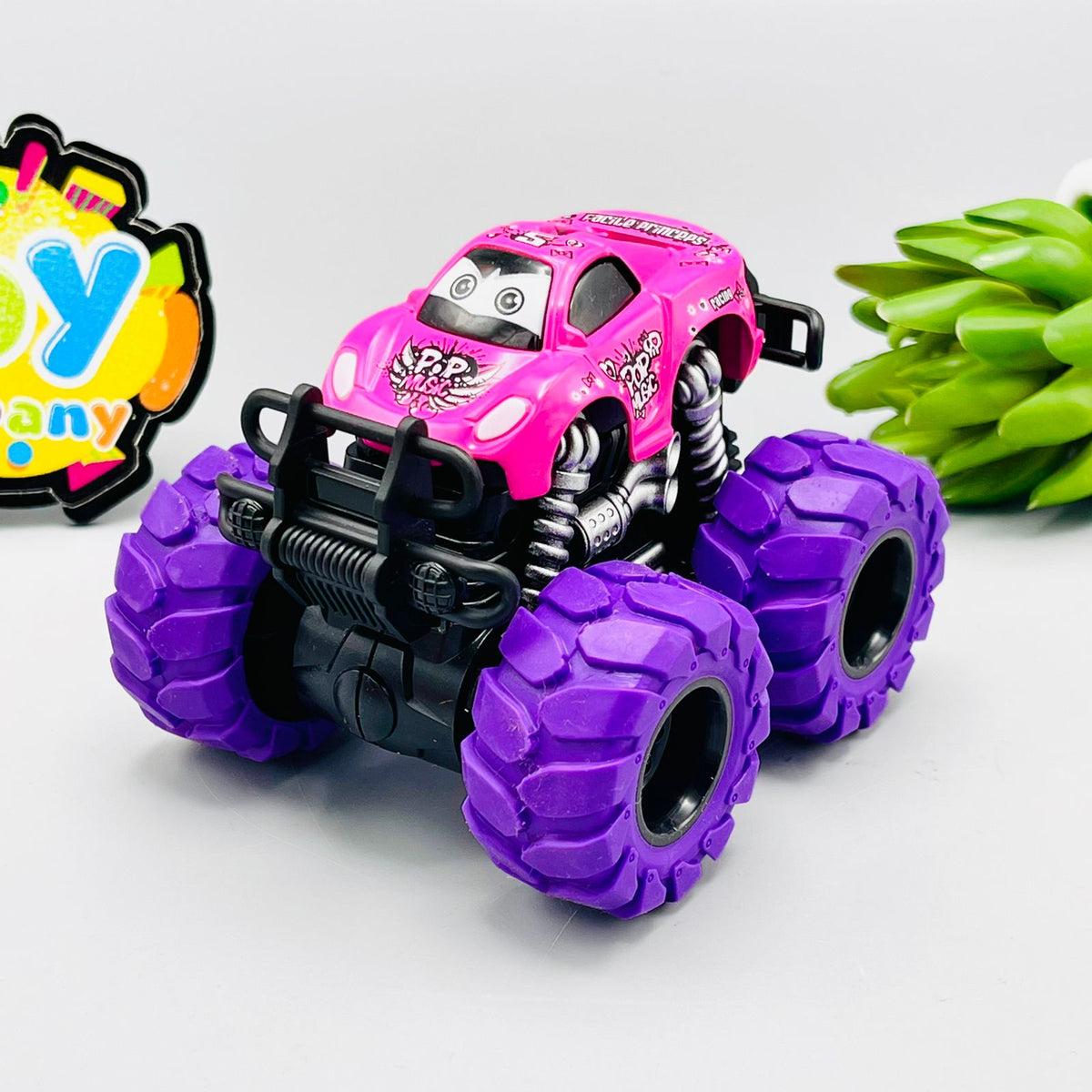 Diecast Friction Powered Big Wheels Car