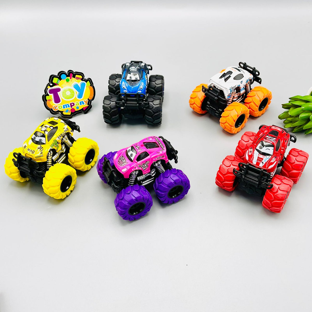 Diecast Friction Powered Big Wheels Car