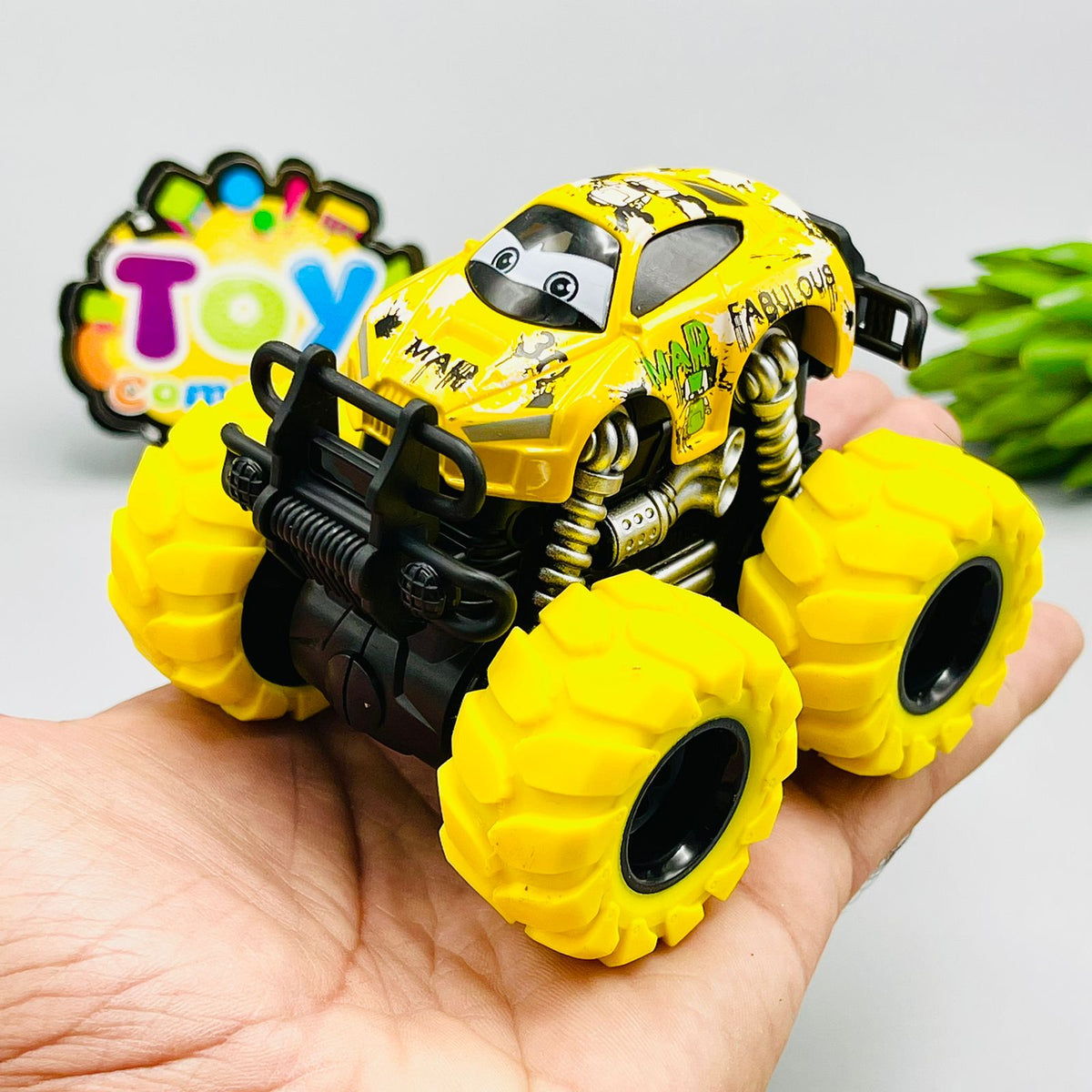 Diecast Friction Powered Big Wheels Car