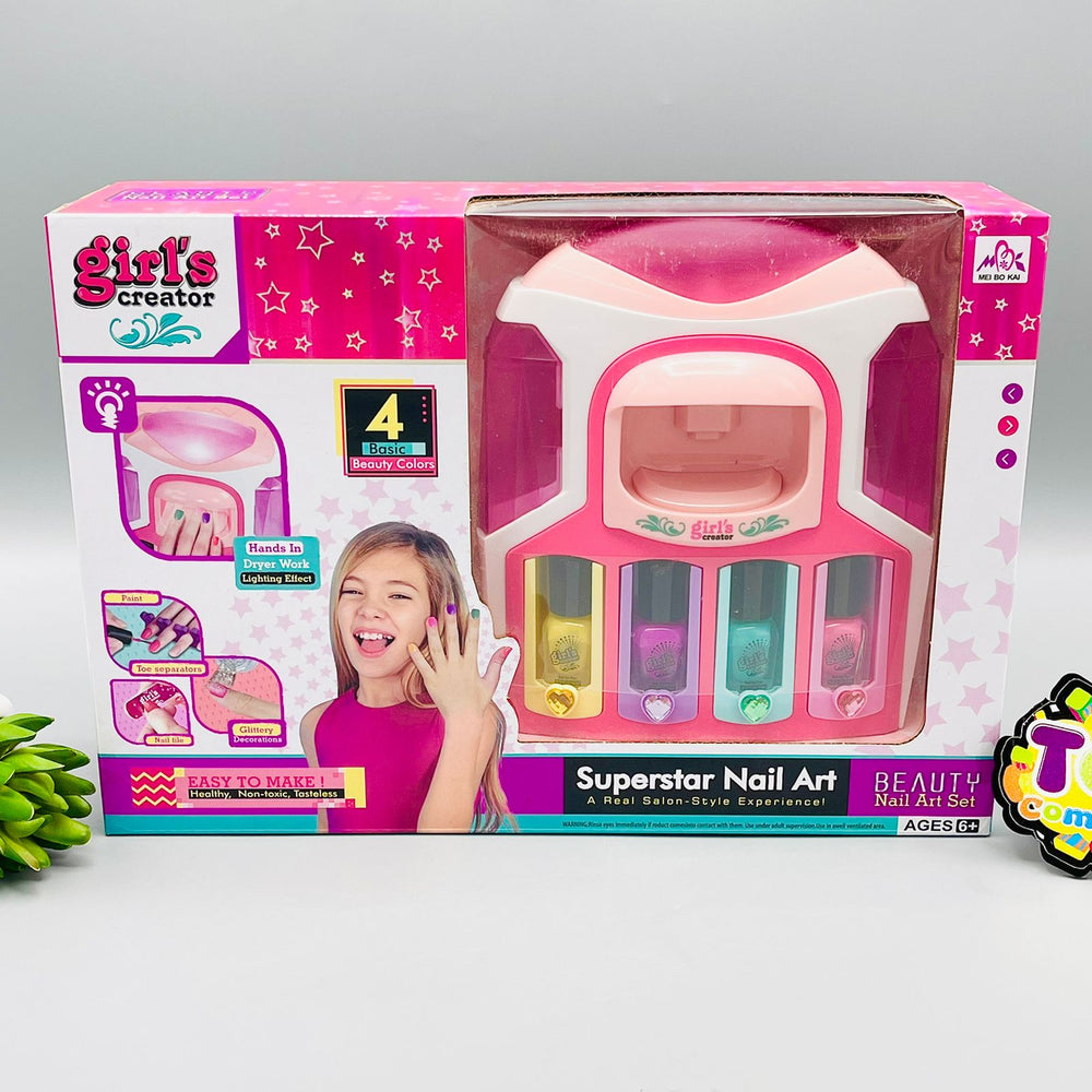 Realistic Nail Art Set With Dryer