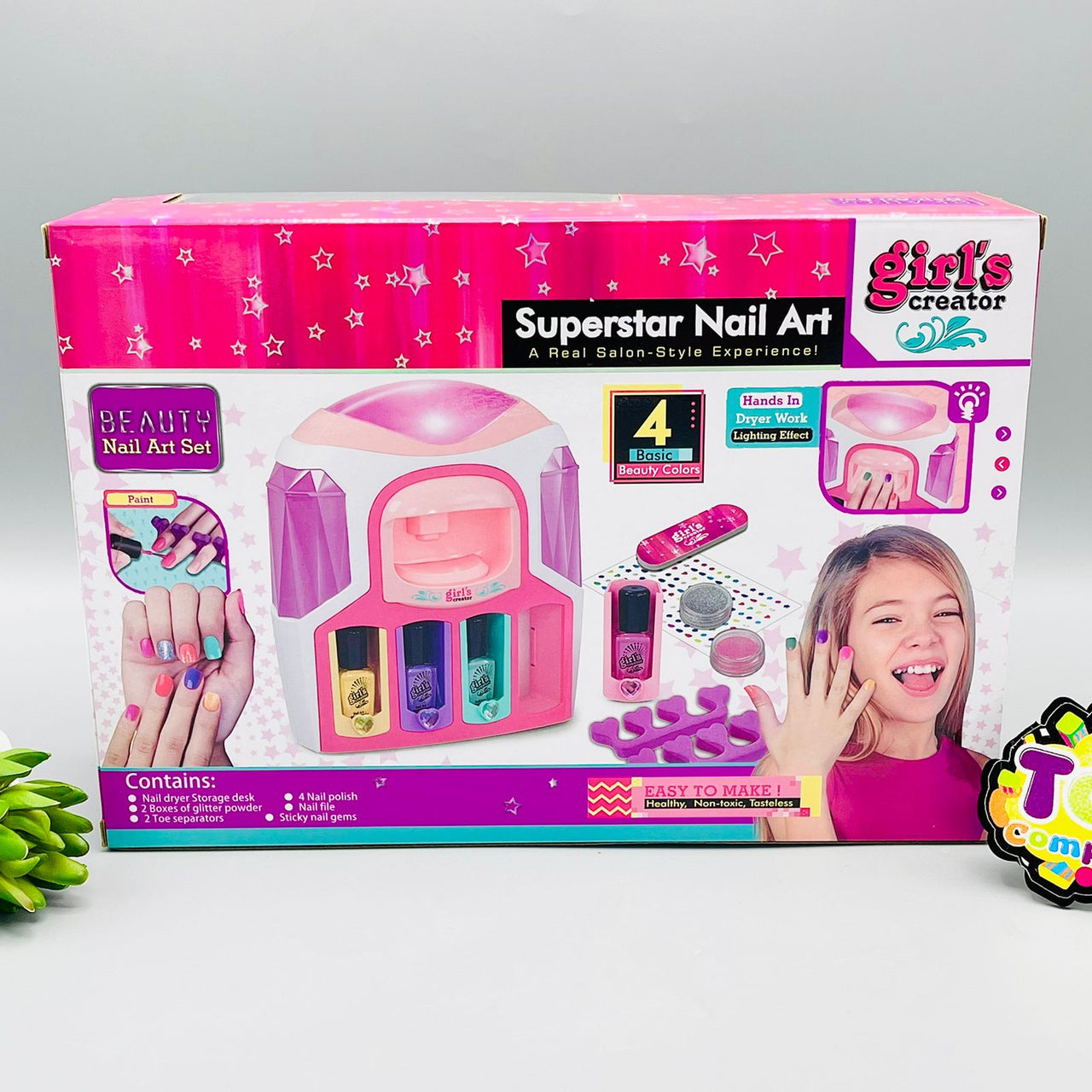 Realistic Nail Art Set With Dryer