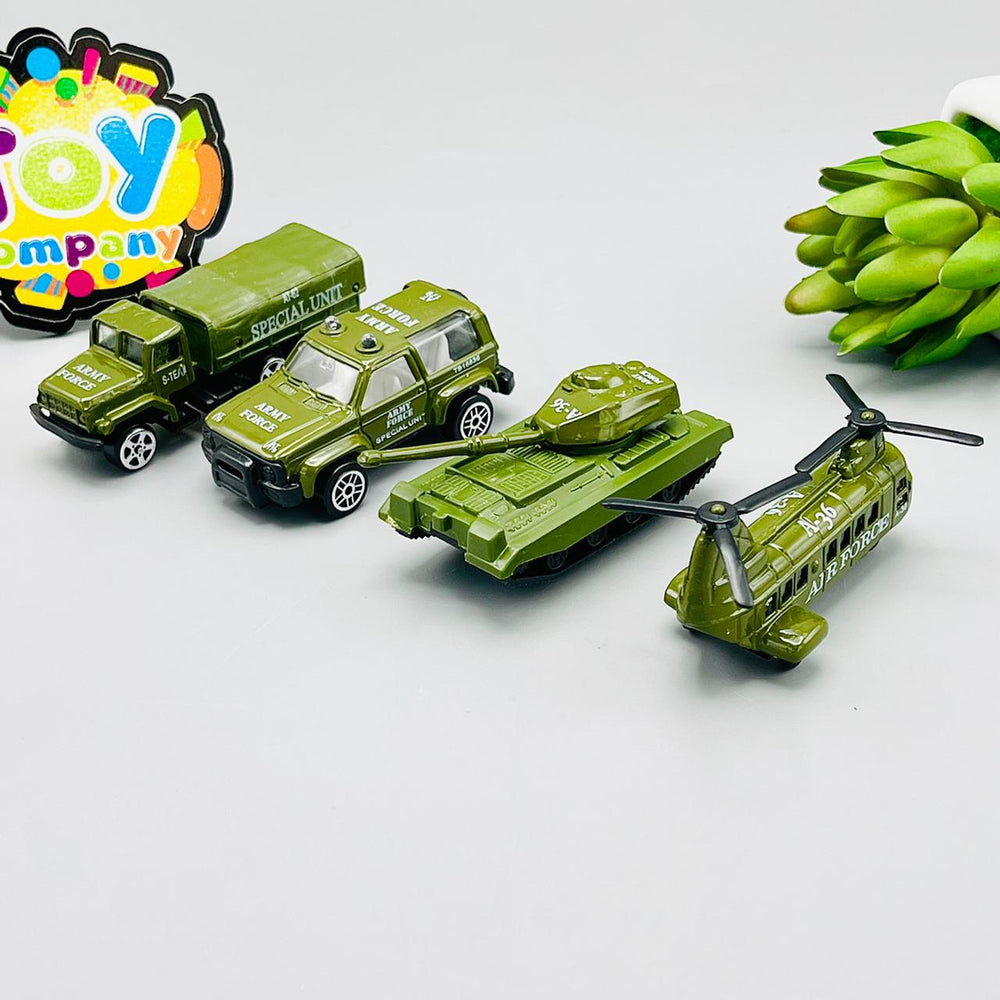 1:64 Diecast Metal Action Team Car Pack of 4