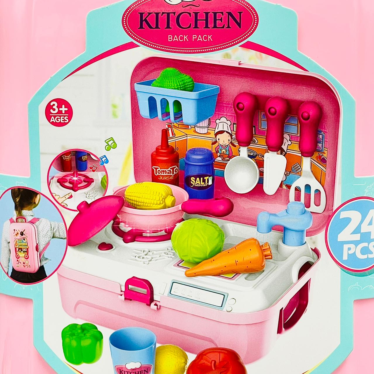 Kids Pretend Play Kitchen Back Pack