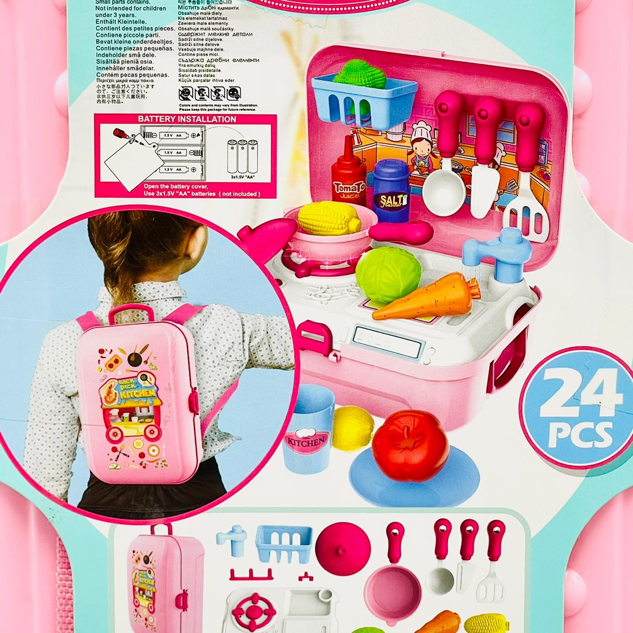 Kids Pretend Play Kitchen Back Pack