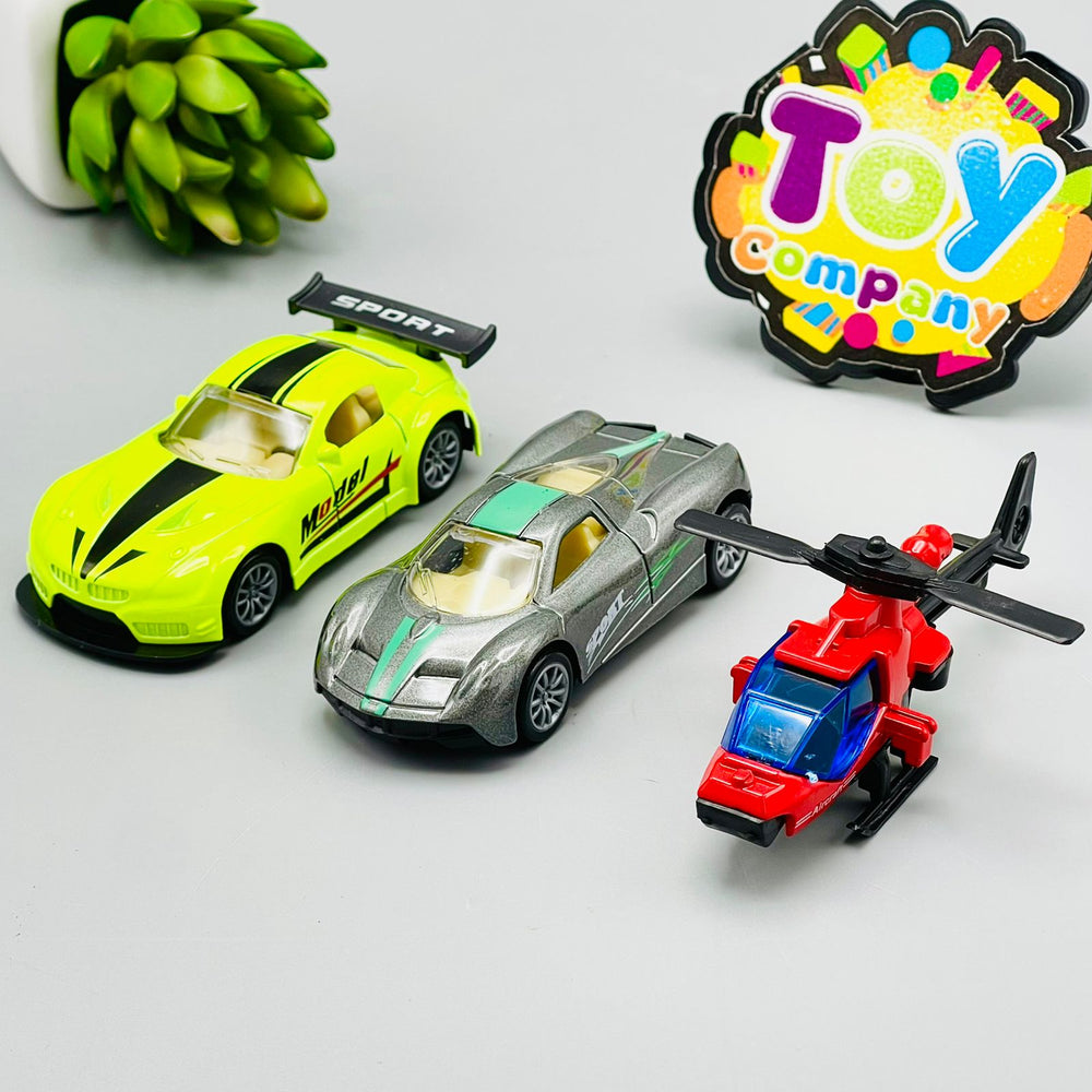 Diecast Metal Toy Cars And Aircraft Pack Of 3