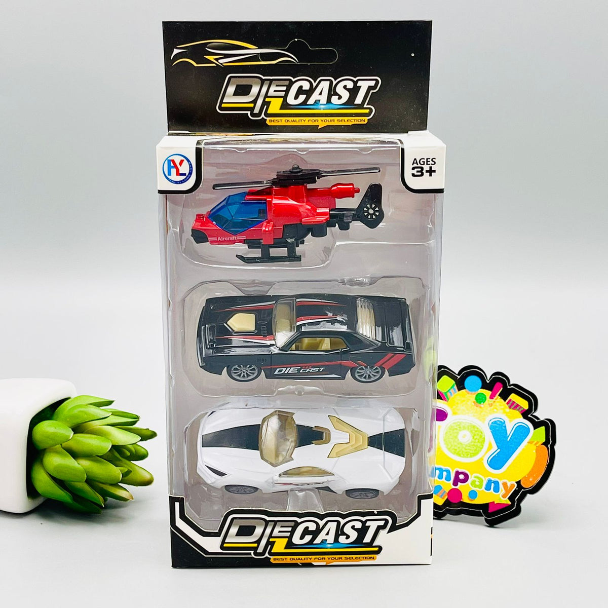 Diecast Metal Toy Cars And Aircraft Pack Of 3