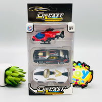 Diecast Metal Toy Cars And Aircraft Pack Of 3
