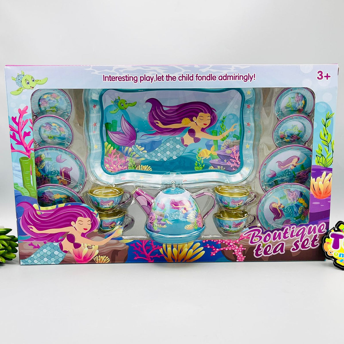 14Pcs Mermaid Metal Tea Party Set