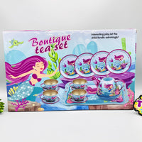 14Pcs Mermaid Metal Tea Party Set