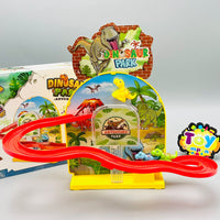 3D Dinosaur Chase & Race Track with Lights & Sound