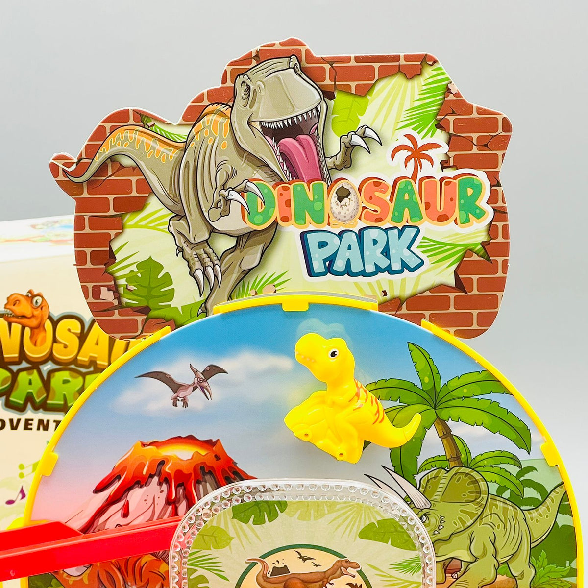 3D Dinosaur Chase & Race Track with Lights & Sound