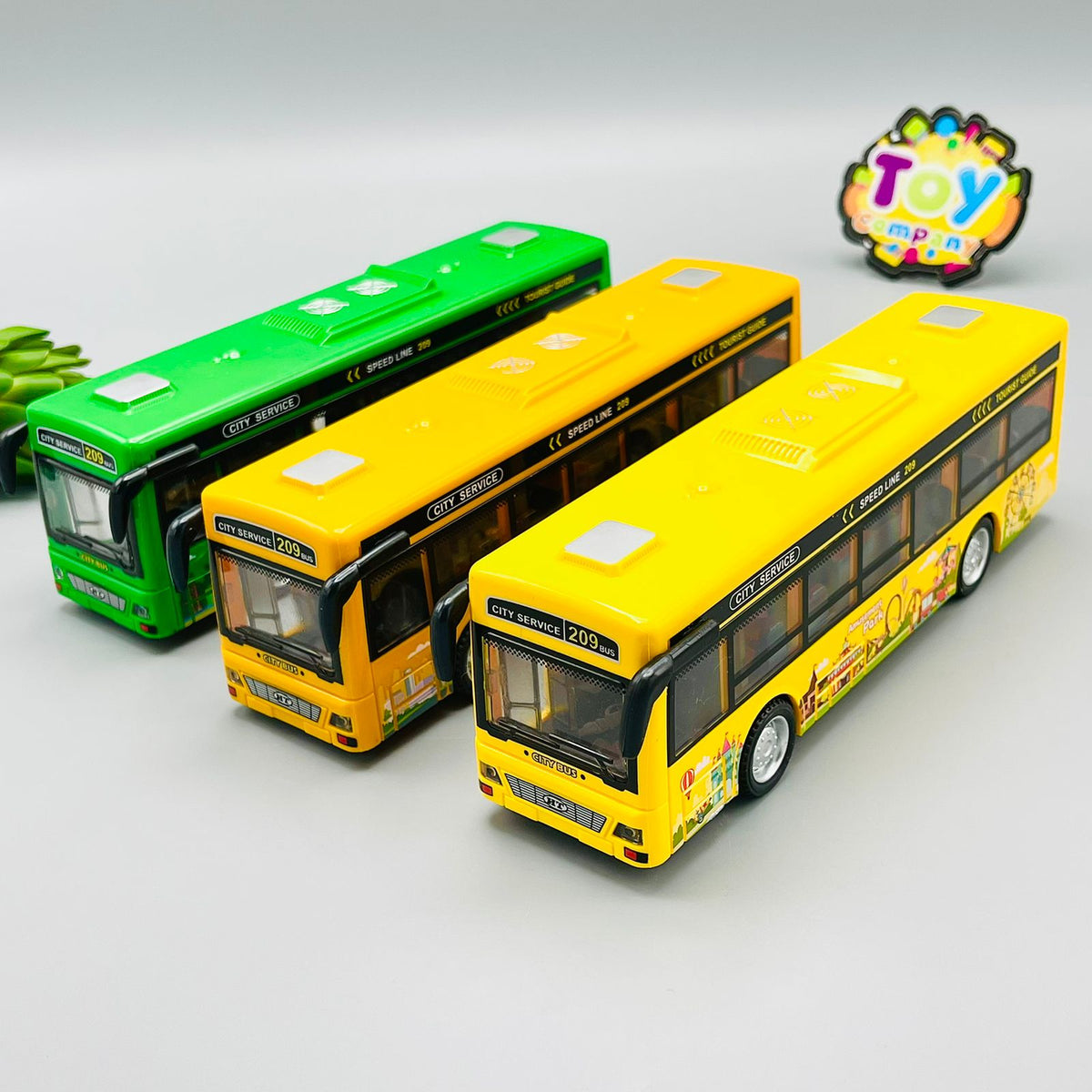 Friction City Bus with Openable Door, Lights and Sound - Assortment