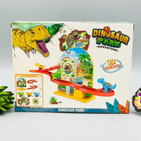 3D Dinosaur Chase & Race Track with Lights & Sound
