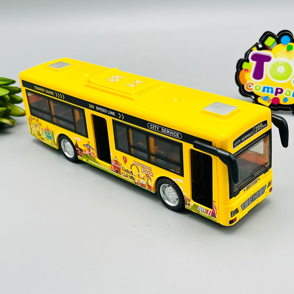 Friction City Bus with Openable Door, Lights and Sound - Assortment