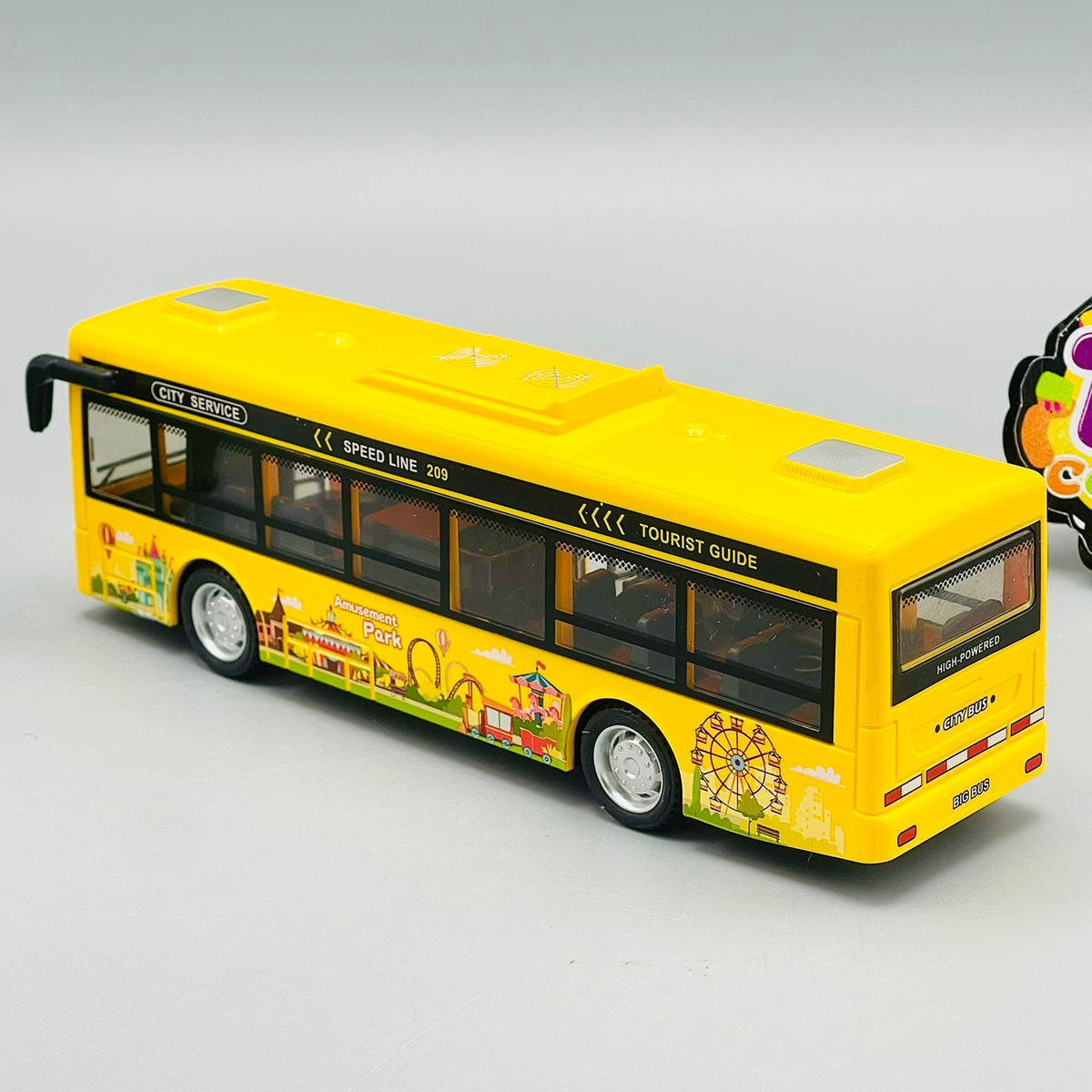 Friction City Bus with Openable Door, Lights and Sound - Assortment